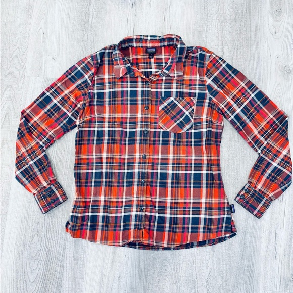 Patagonia Worn Wear W's Heywood Flannel Plaid Shirt Size 6 - Picture 2 of 8
